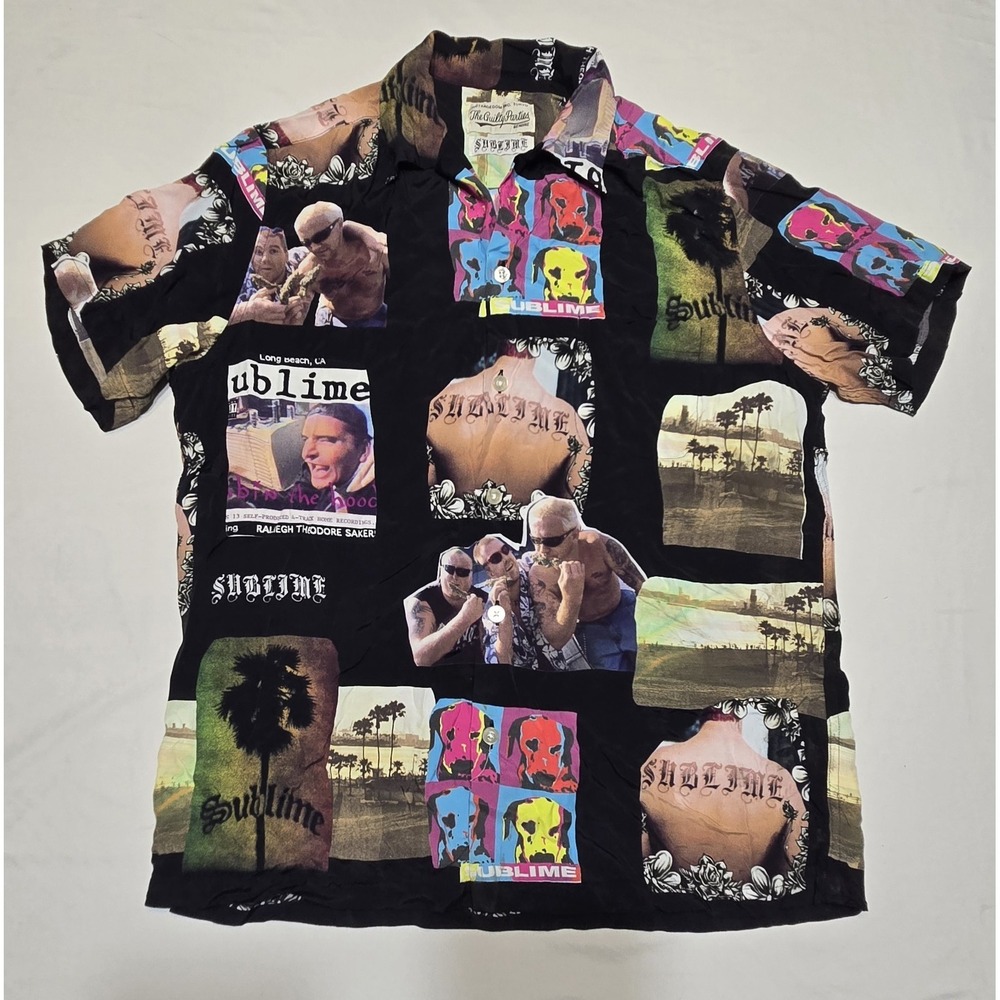 Guilty Parties Wacko Maria Paradise Tokyo Sublime‎ Button Shirt Mens L SS Rayon